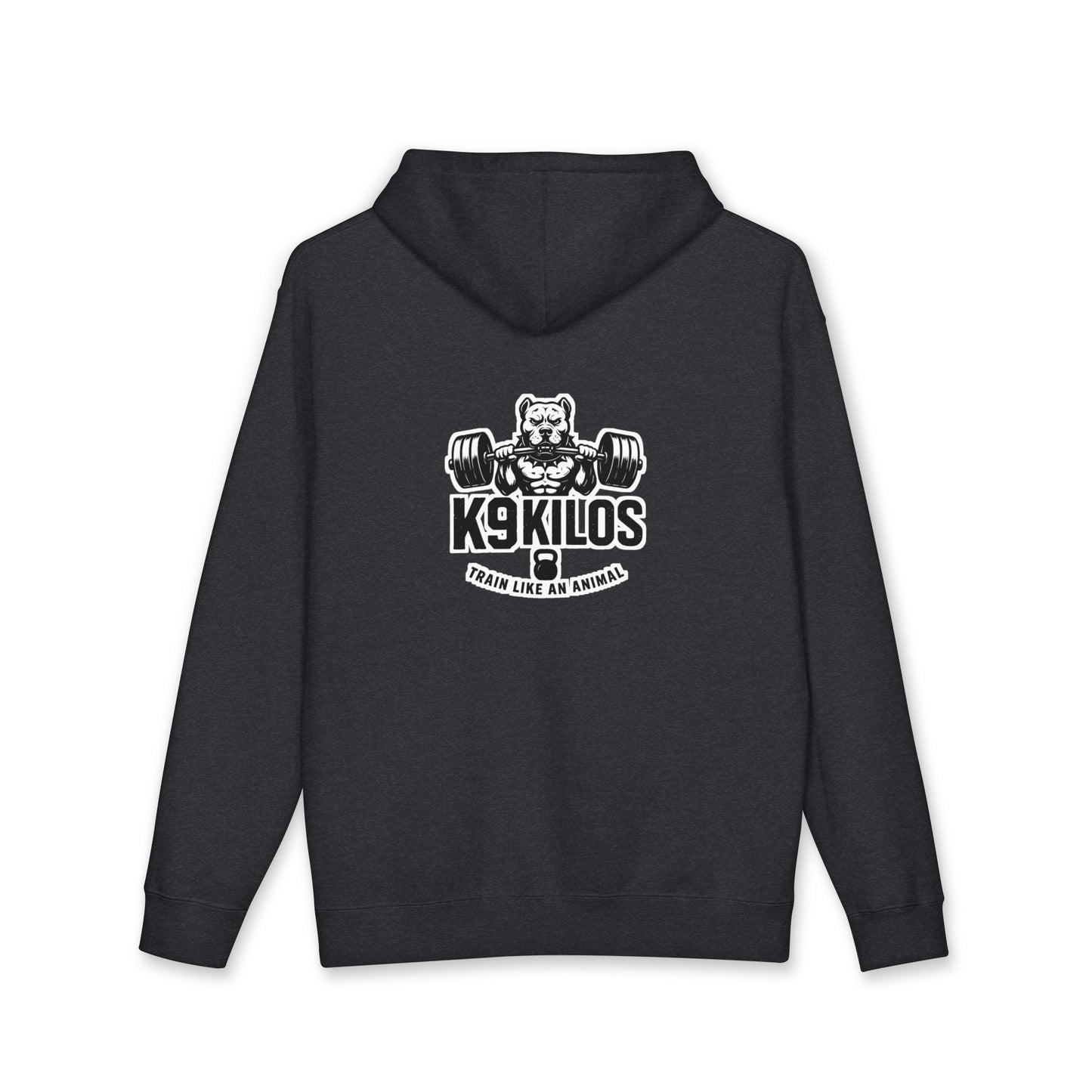 K9 Kilos Weightlifting Hoodie Back— Dog Trainer Fitness Pullover