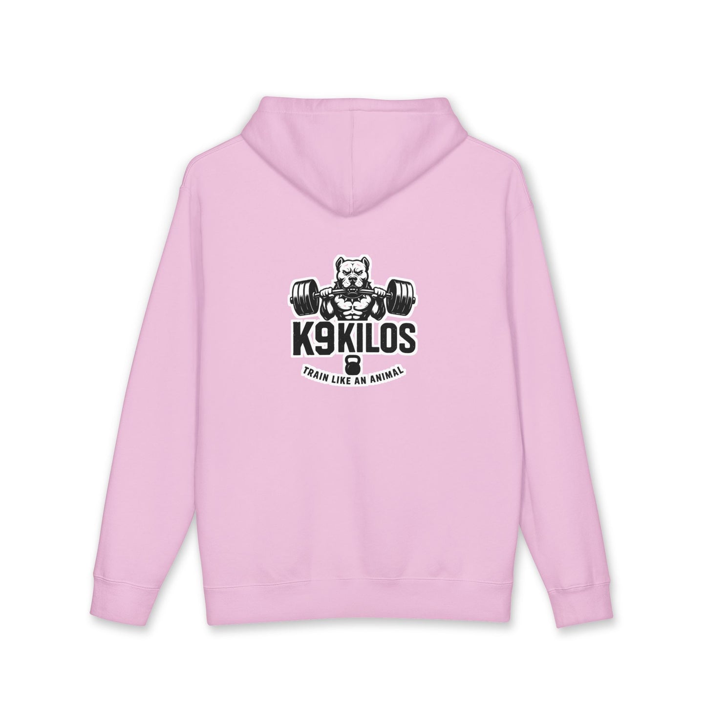 K9 Kilos Weightlifting Hoodie Back— Dog Trainer Fitness Pullover